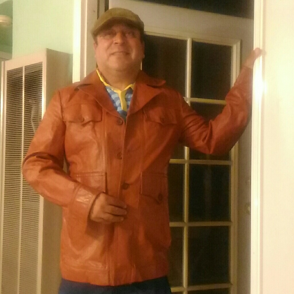 Vintage Brazilian leather jacket